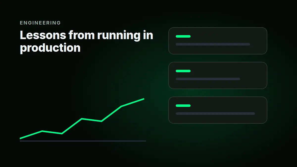 Five lessons from running our own platform in production